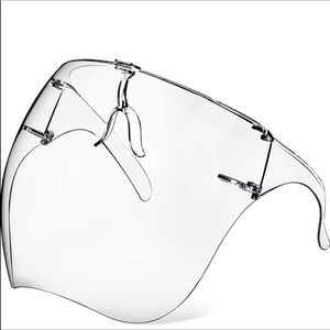 ⭐️ Transparent Face_Sheild w/ Glasses US Stock Lightweight Anti-Fog Brea…